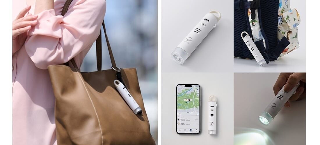 一人歩きや災害時のお守りに！ブザー、LED発光、緊急通報、位置情報の共有ができる“iPhoneと連携する防犯ブザー”を新発売