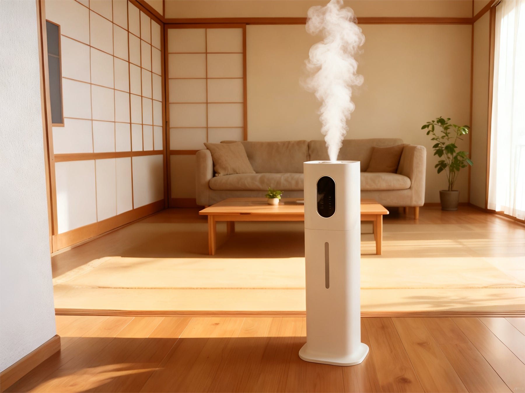 「HomeLink対応・Alexa認定」スマート操作で家中快適。KEECOON 8L大容量タワー型超音波加湿器( KC-MH-033 WIFI)