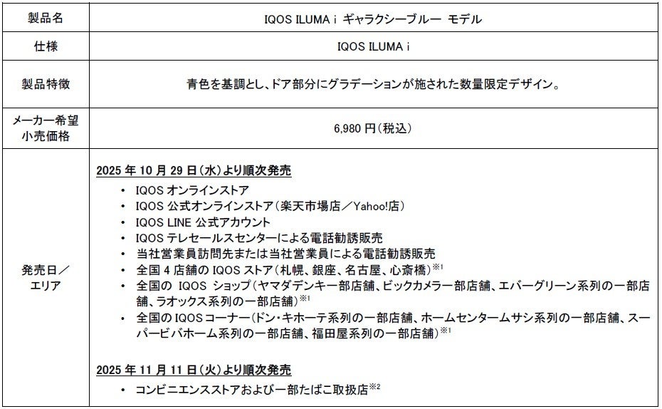 IQOS ILUMA i (イルマ アイ)およびIQOS ILUMA(イルマ)専用たばこスティック「TEREA」から「テリア クリア レギュラー」を2025年10月27日(月)より順次発売