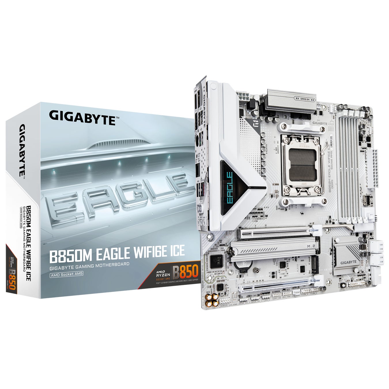 GIGABYTEより、白色 Micro-ATXマザーボード「EAGLE B850 ICE」発売