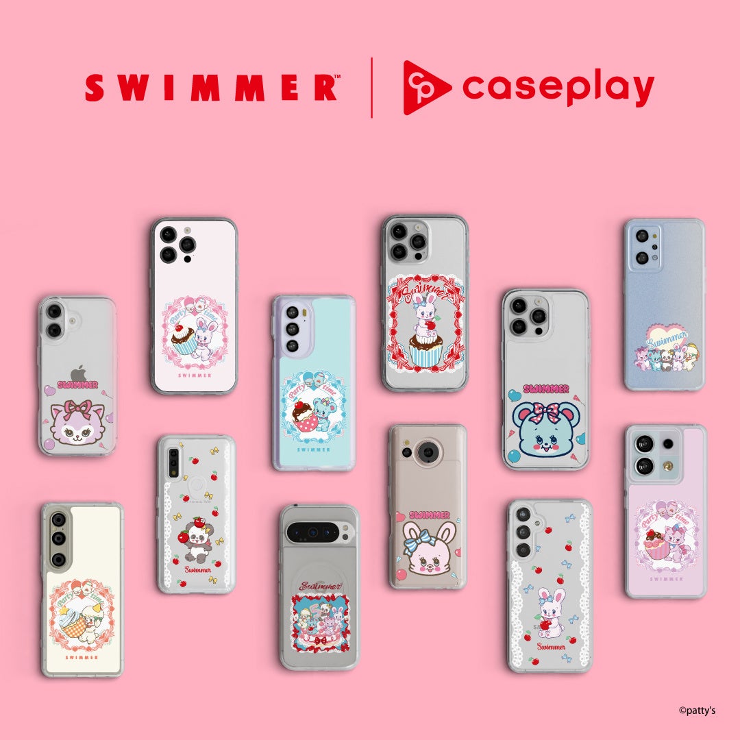 対応機種数/コラボ数/デザイン数でNo1を誇るcaseplayから5周年迎える大人気雑貨ブランド『SWIMMER』のスマートフォンケースが15デザイン×140機種以上のラインナップで登場！