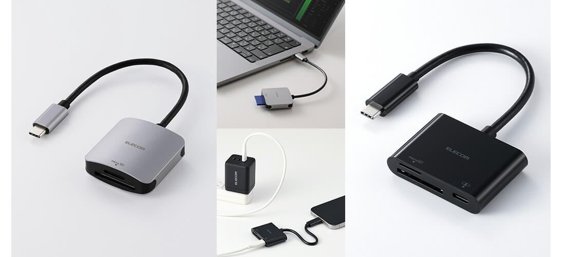 SDとmicroSD専用の2スロット！USB Power Delivery対応モデルを含むUSB Type-C接続メモリーカードリーダーを新発売