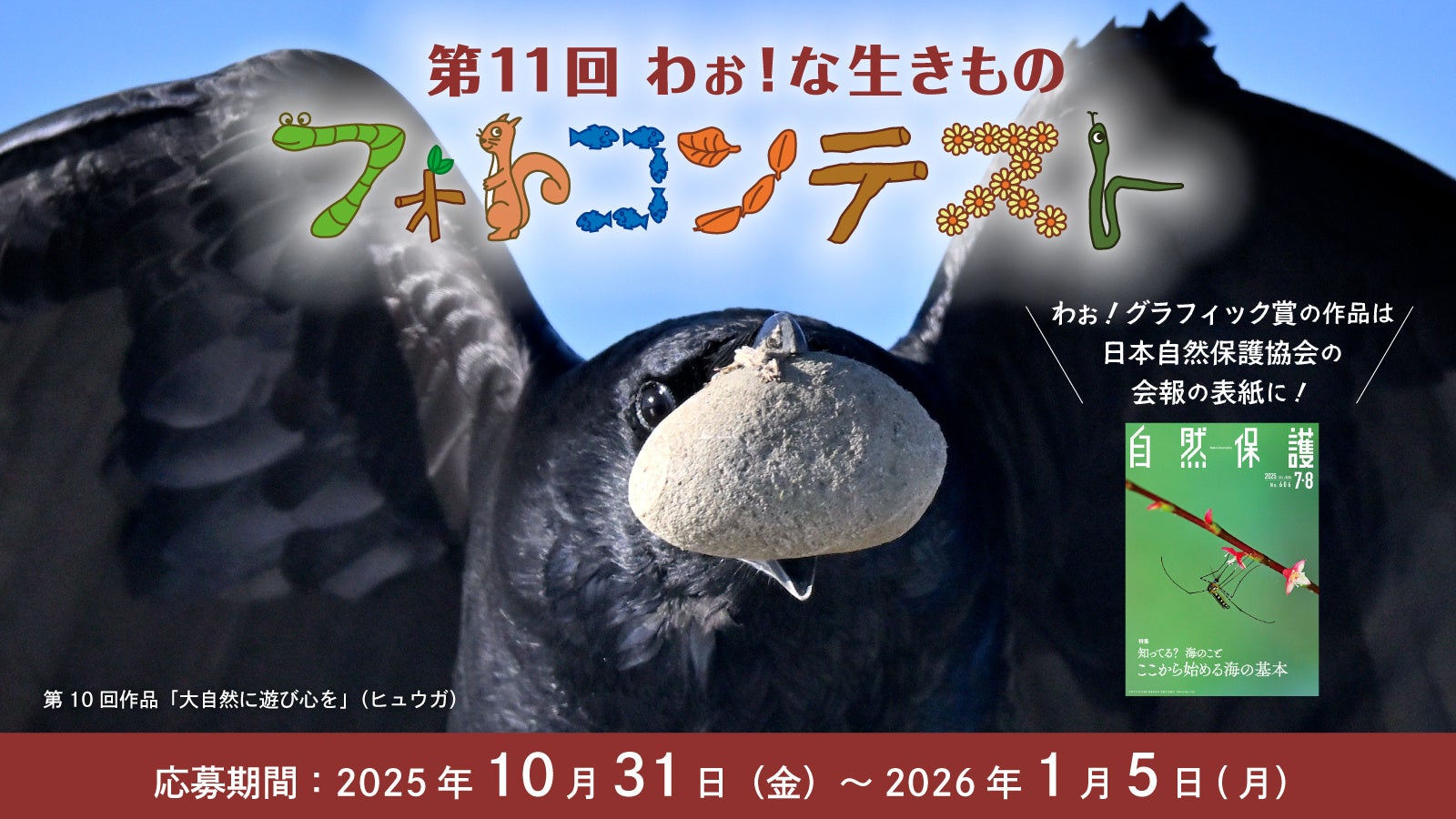 「第11回わぉ！な生きものフォトコンテスト」 募集開始