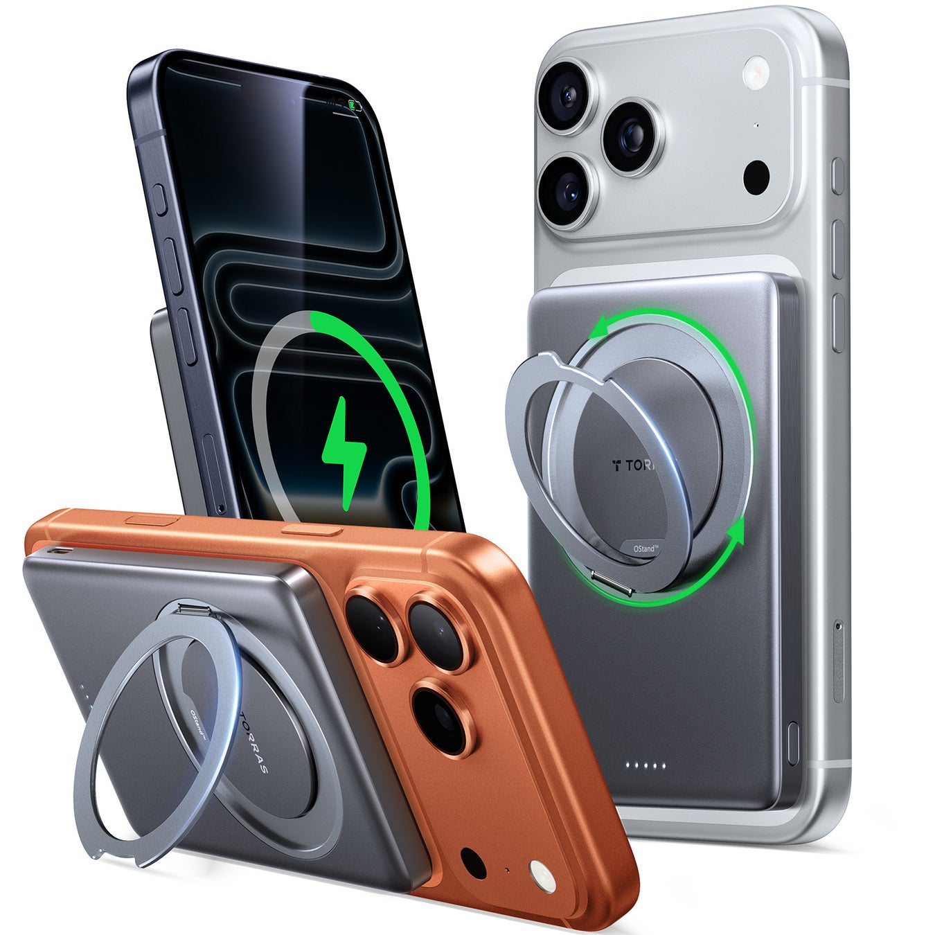 【TORRAS】充電しながら立てかけられる！スタンド一体型モバイルバッテリー「MiniMag Ostand」2025年10月より発売開始