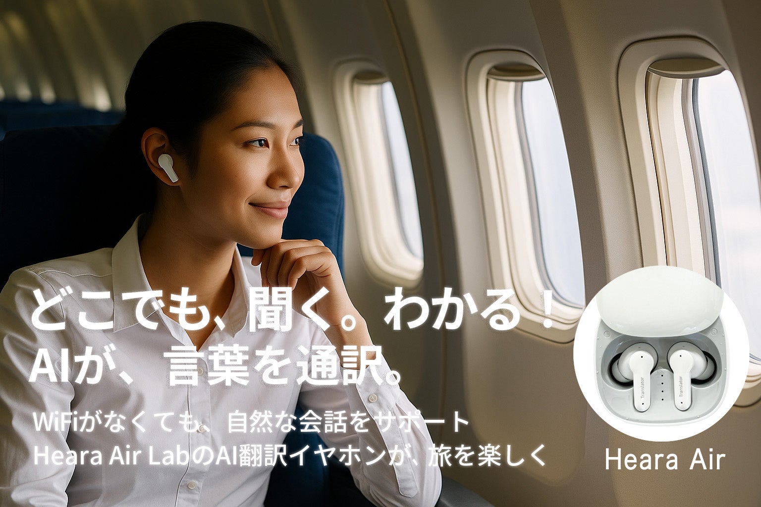 AI翻訳イヤホン「Heara Air」クラウドファンディング開始！