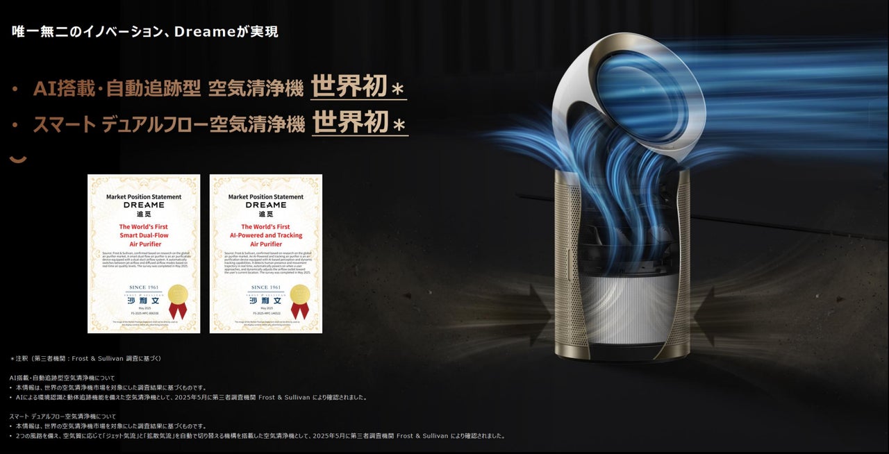 Dreame、日本市場向けに新世代スマート空気清浄機「AirPursue™ PM20」を正式発表