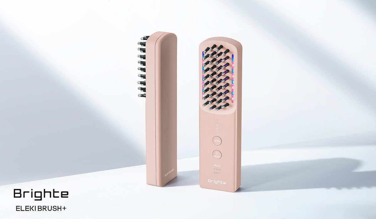 待望の新色！累計75万台突破の美容家電ブランドBrighteの人気美顔器「ELEKI BRUSH＋」に初カラー〈ピンク〉が登場