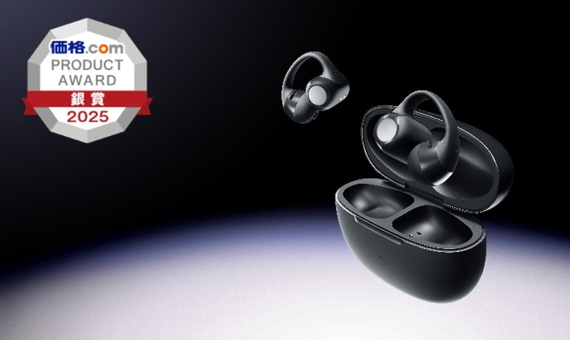 Shokzの大人気イヤーカフ型イヤホン「OpenDots ONE」価格.comプロダクトアワード2025にて、銀賞受賞！