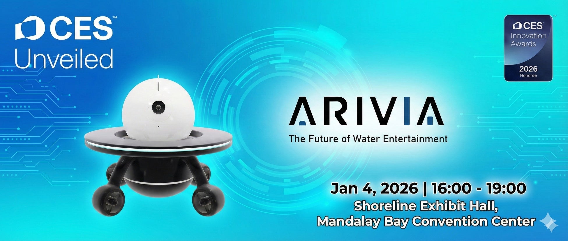 CES Innovation Awards受賞「ARIVIA」、公式イベント「CES Unveiled」に初出展