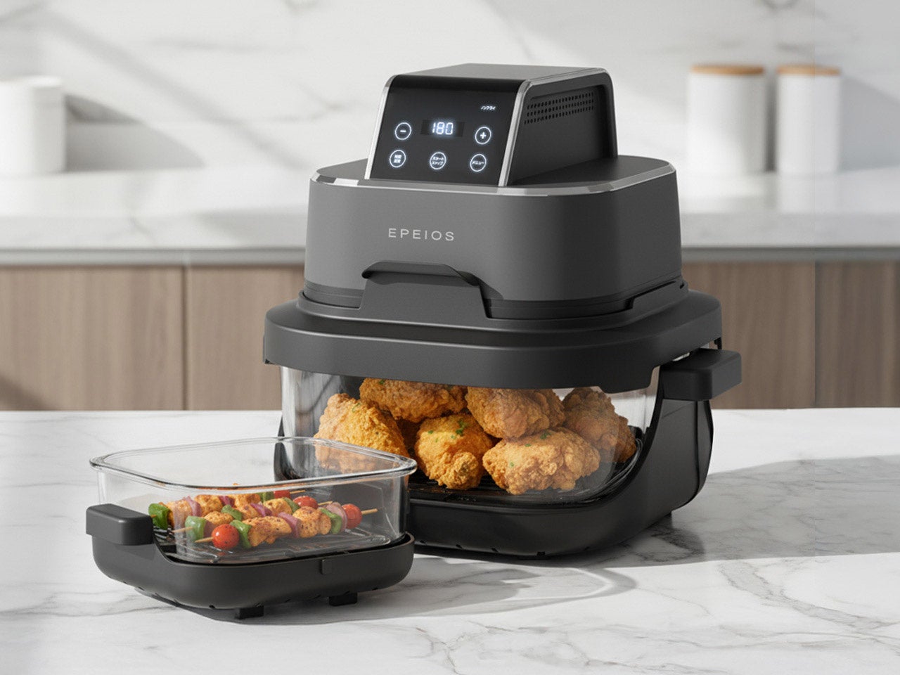 ヘルシー、テキパキ、スマートに。｜見える調理で、おいしく楽しい食卓を叶える新しいカタチの調理家電 “ガラスボウルエアフライヤー” 発売