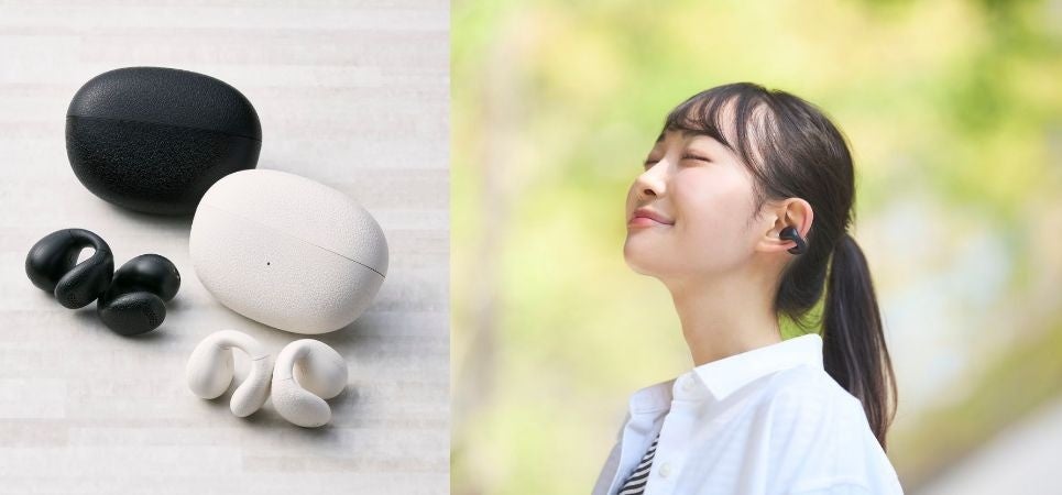 オープン型で周囲の音も聞こえる！イヤーカフ構造で快適なフィット感を実現したオープンイヤー型 完全ワイヤレスイヤホンを新発売