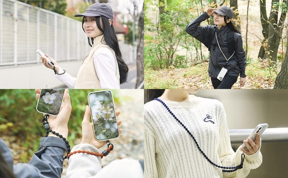 モコモコのやわらか素材で、快適フィット！伸縮するから撮影や決済もスムーズなスマホ向けハンドストラップ＆ショルダーストラップを新発売