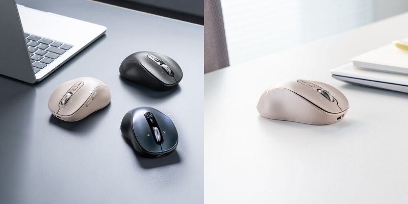 3台切替＆高速スクロール！静音充電式マウスを発売