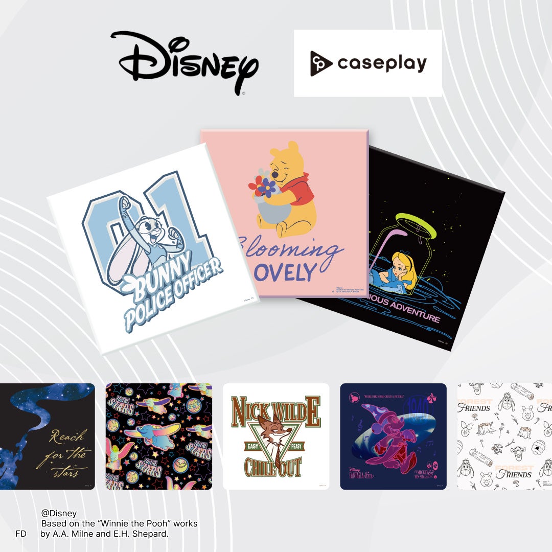 caseplayからディズニー『ファンタジア』 、ディズニー『くまのプーさん』そしてディズニー『ズートピア』をモチーフにしたディズニー作品を取り入れたアートパネルスピーカーが31デザインで登場！