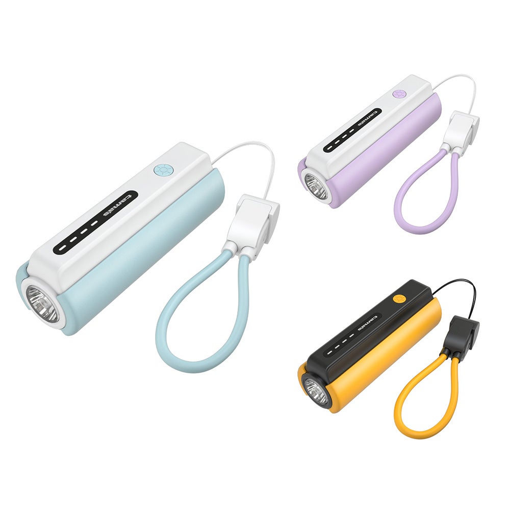 暗闇でも、充電でも頼れる。LEDライト搭載「5000mAhモバイルバッテリー」新発売