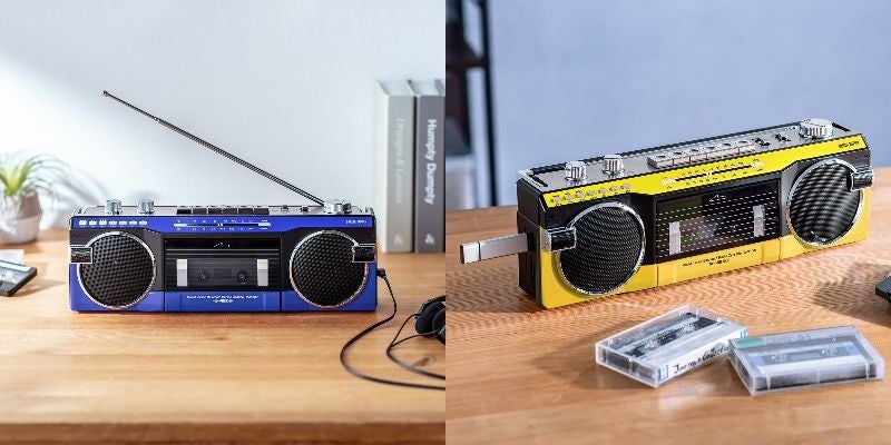 あの頃のワクワクがよみがえる！大人気80年代風Bluetooth搭載ラジカセに新色が登場