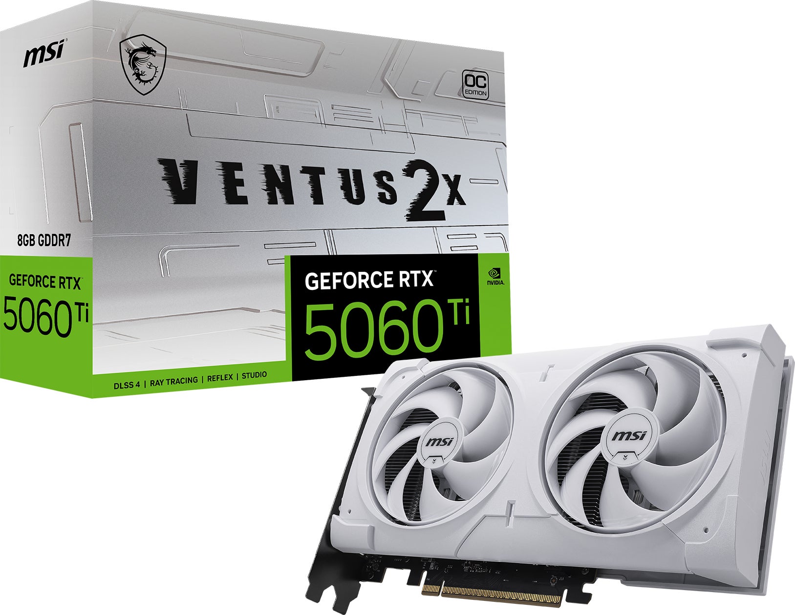 MSI、GeForce RTX™ 5060 Ti 8GBを搭載したグラフィックスカード「GeForce RTX™ 5060 Ti 8G VENTUS 2X OC WHITE PLUS」を発売