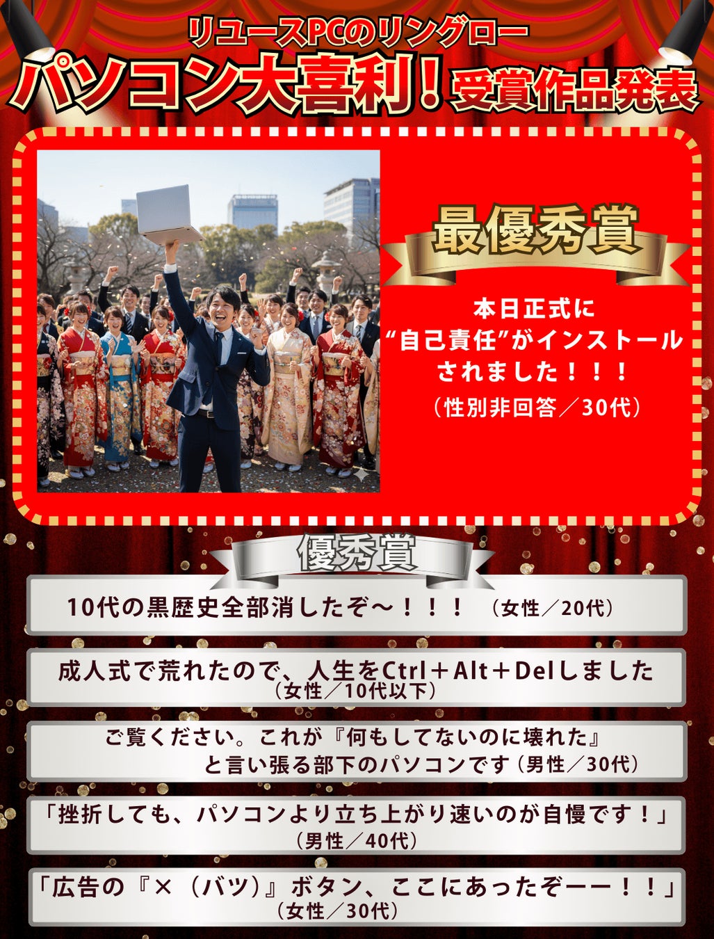 世代を超えて1,600作品が集まったユーザー参加型企画『パソコン大喜利！「この人、なんて言っている？」』結果発表！