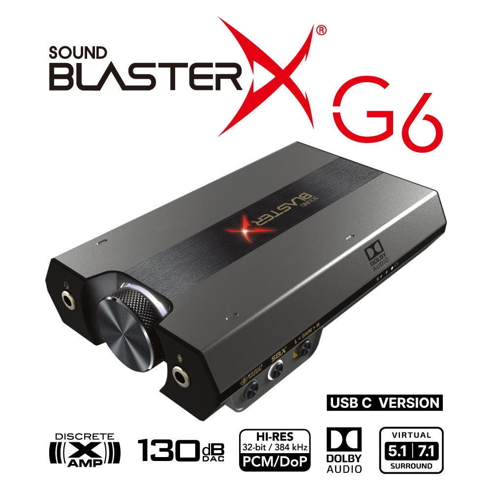 定番ゲーミングDAC「Sound BlasterX G6」をUSB-Cモデルに一本化　Sound BlasterX G6 （USB C VERSION）　発売のお知らせ