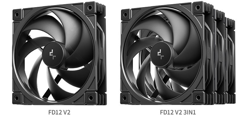 セミインテグラルブレード構造でエアフローを最適化した120mmファン、DeepCool社製「FD12 V2」シリーズを発表