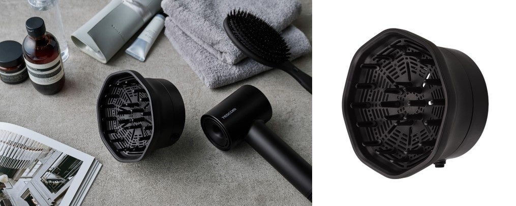 ドライヤーに装着するだけ。分散風で根元ふんわり＆パーマ長持ち「ボリュームアップディフューザー」新発売