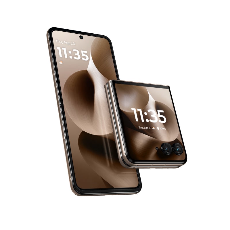 モトローラ折りたたみスマホ最上位モデルにサステナビリティに配慮したFSC認証木材*使用の限定カラー登場「motorola razr 60 ultra PANTONE Mountain Trail」