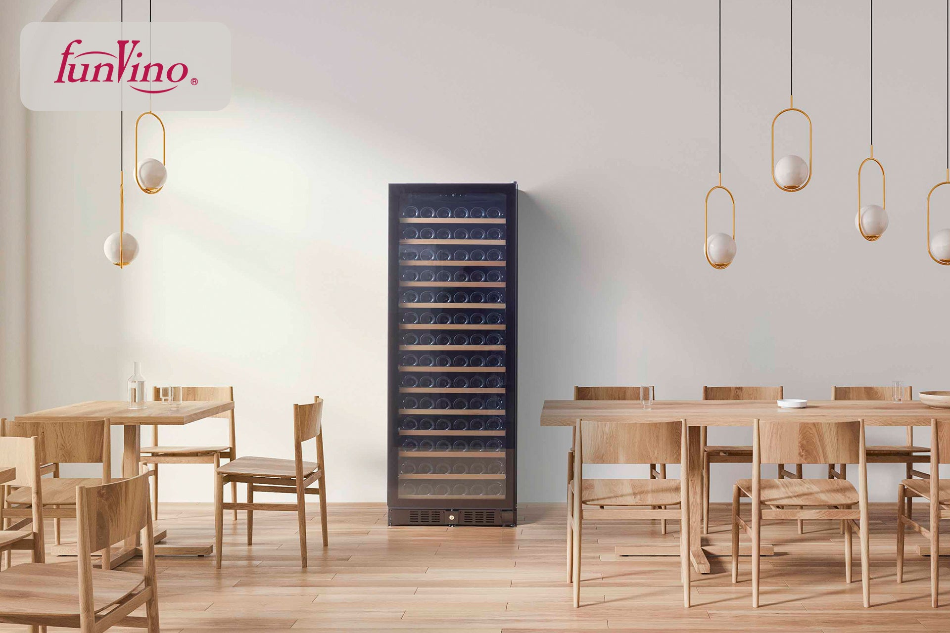【新発売】ワイン提供の現場を支える充実性能と省エネ設計、最大収納本数144本の大容量ワインセラー「ファンヴィーノ 144」