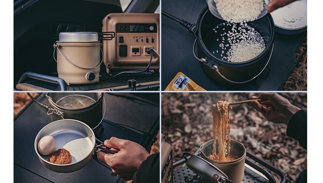火を使わずに、ポタ電であったか調理！煮る・炊く・蒸す・炊飯もできるアウトドア用電気調理器“COOKER-1”を新発売