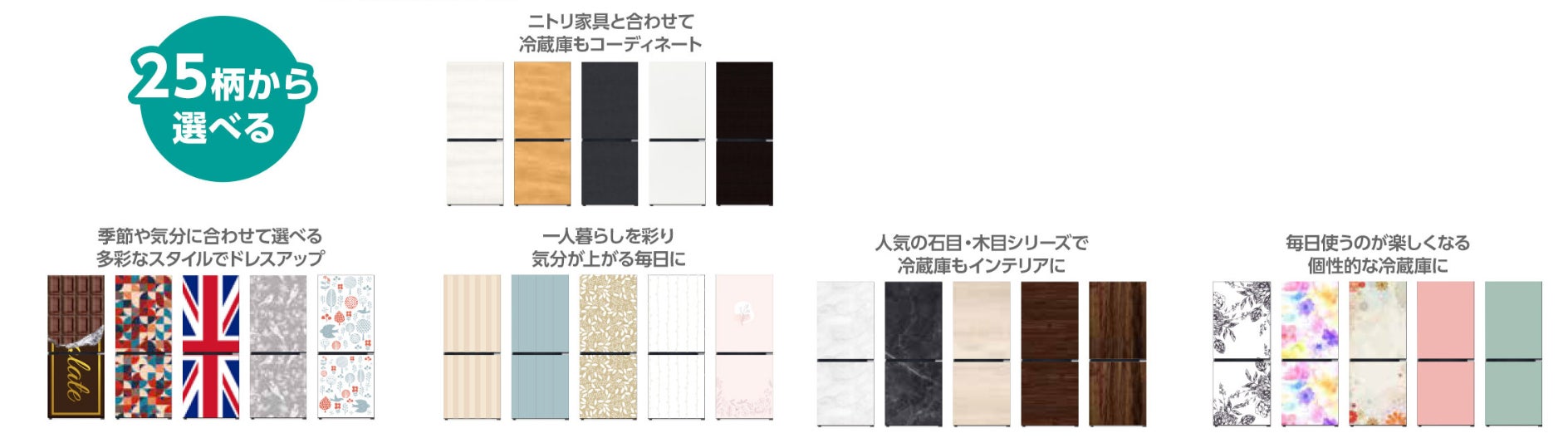 冷蔵庫のデザインをあなた好みに！マグネットで簡単にイメチェンできるドレスアップシートを販売開始