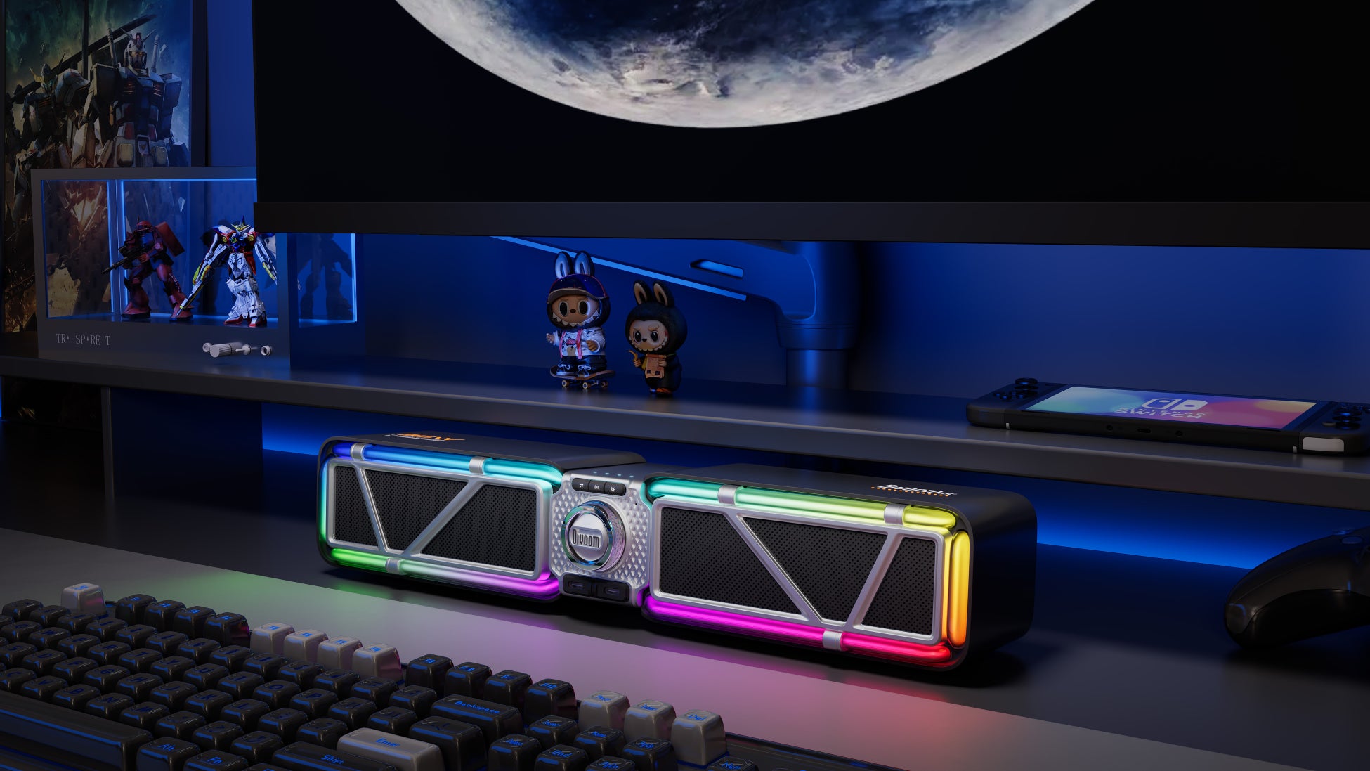 ゲーミングとも相性の良いデスクトップスピーカー　Divoom「D-base」が登場