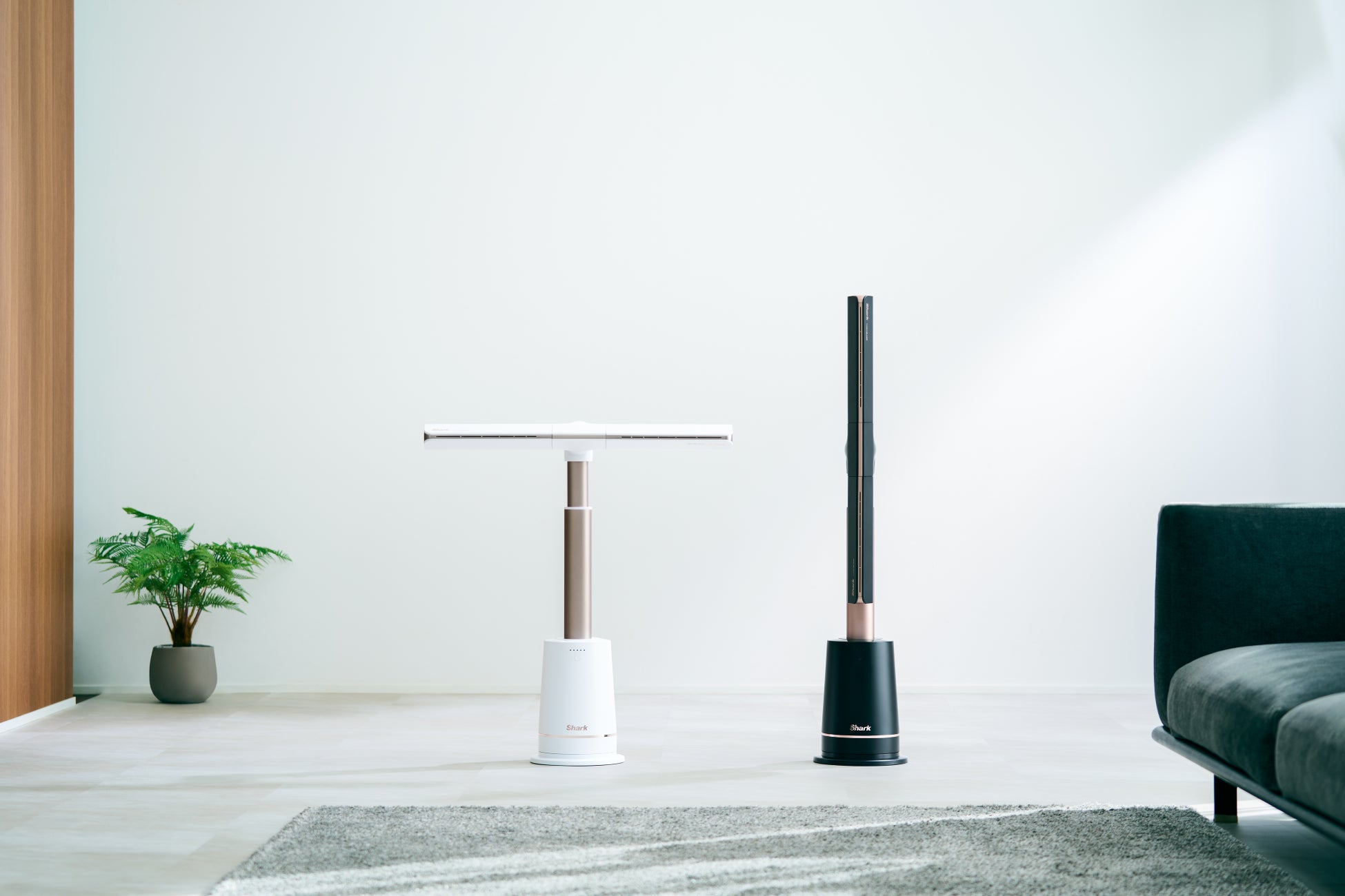 風向き自由自在、部屋中360°どこでも送風可能※1「Shark® TURBOBLADE ハイパワータワーファン」新発売　ミスト機能付きコードレスポータブル扇風機「HydroGo」には4つの新色が追加