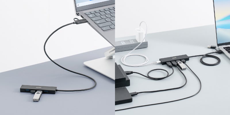 セルフ・バス両対応、USB A・Type-Cの接続方法も使い勝手で選べるUSBハブを発売