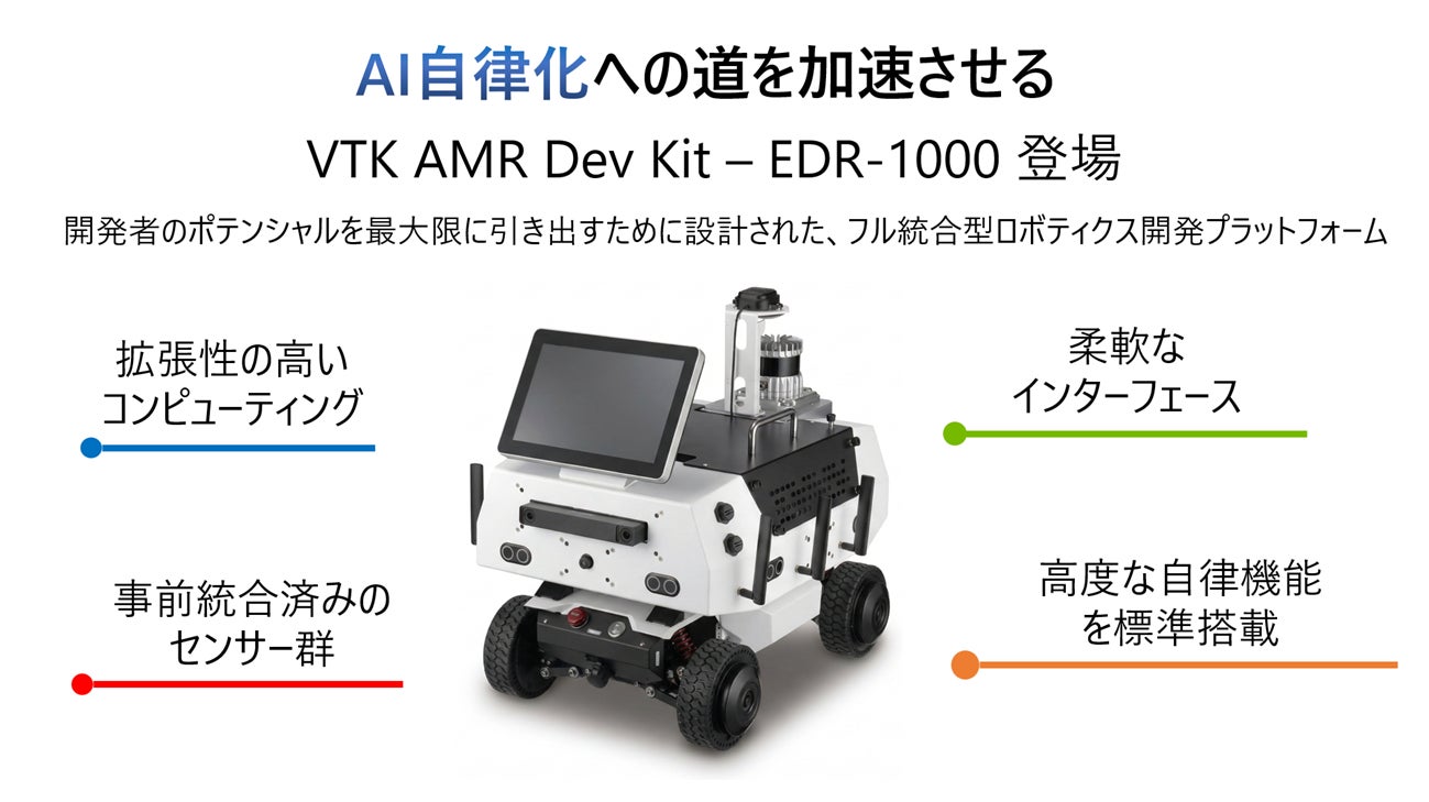 Vecow、ロボティクスにおけるフィジカルAI推進に向け、Kudanの空間認識技術を統合したターンキーAMR開発キットを発売