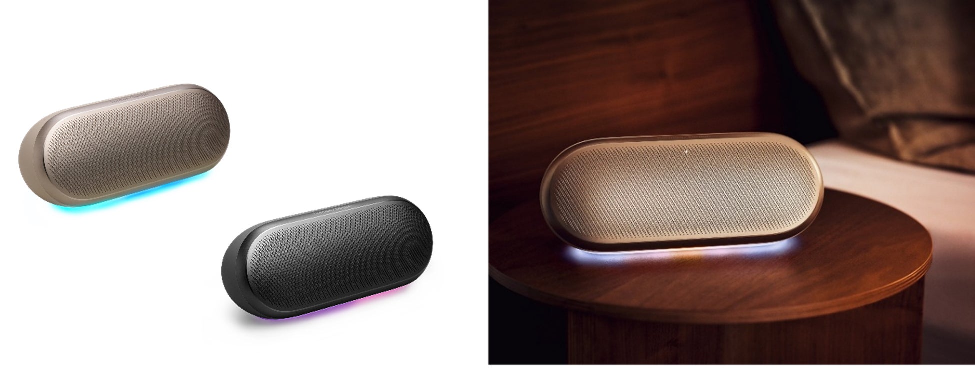 ポータブルでもプレミアムな体験を 上質さを引き立てるコンパクトなミニマルデザインとアンビエントライト Harman Kardon 「Luna 2」新登場