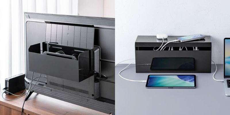 テレビ裏が“収納スペース”に！配線まとめるケーブルボックスを発売