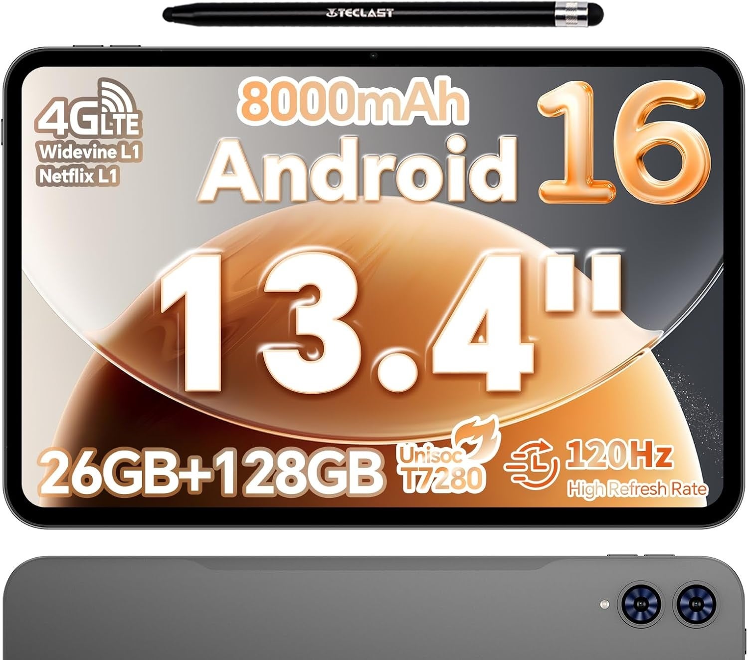 【18％OFF】Android 16搭載の13インチ大型タブレット「Teclast T65 128GB」が大特価｜通常28,900円→23,654円の期間限定セール /20GB+128GB/120Hz