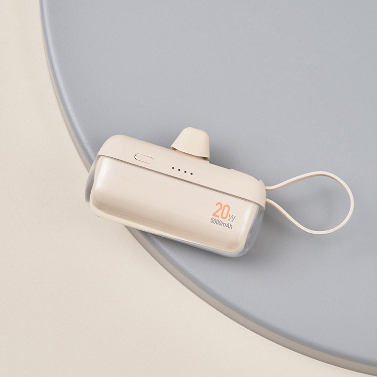 デザイン性の高いモバイルバッテリーをお探しの方に。上品なベージュカラーとクリアボディが魅力の「USB急速充電モバイルバッテリー」をLife on Productsより新発売