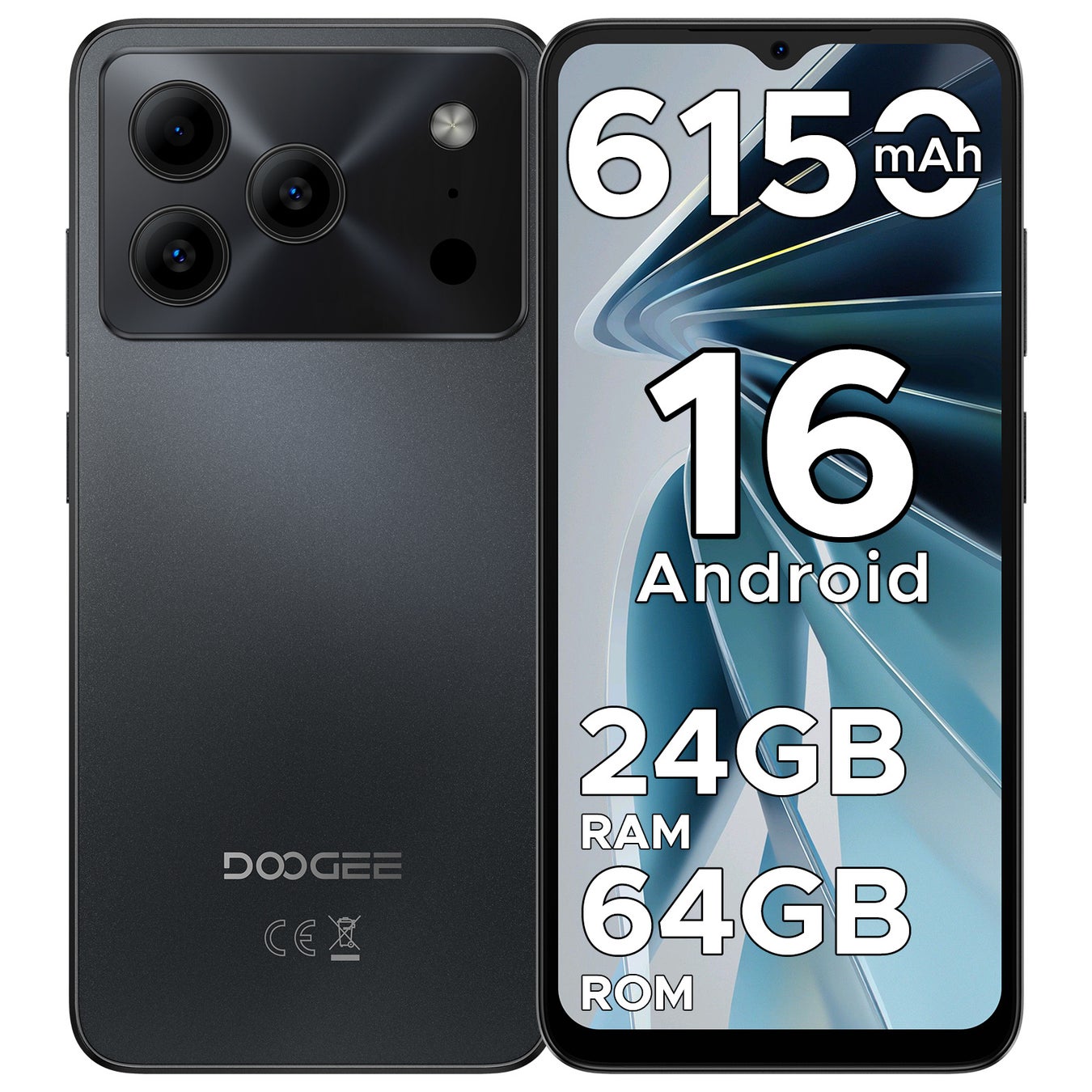 【アマゾン36％OFF・期間限定】DOOGEE Note56｜90Hz高リフレッシュ×6150mAh大容量バッテリー&最大24GBメモリ＆8コアCPU｜コスパ抜群のSIMフリースマホ 限定13900円