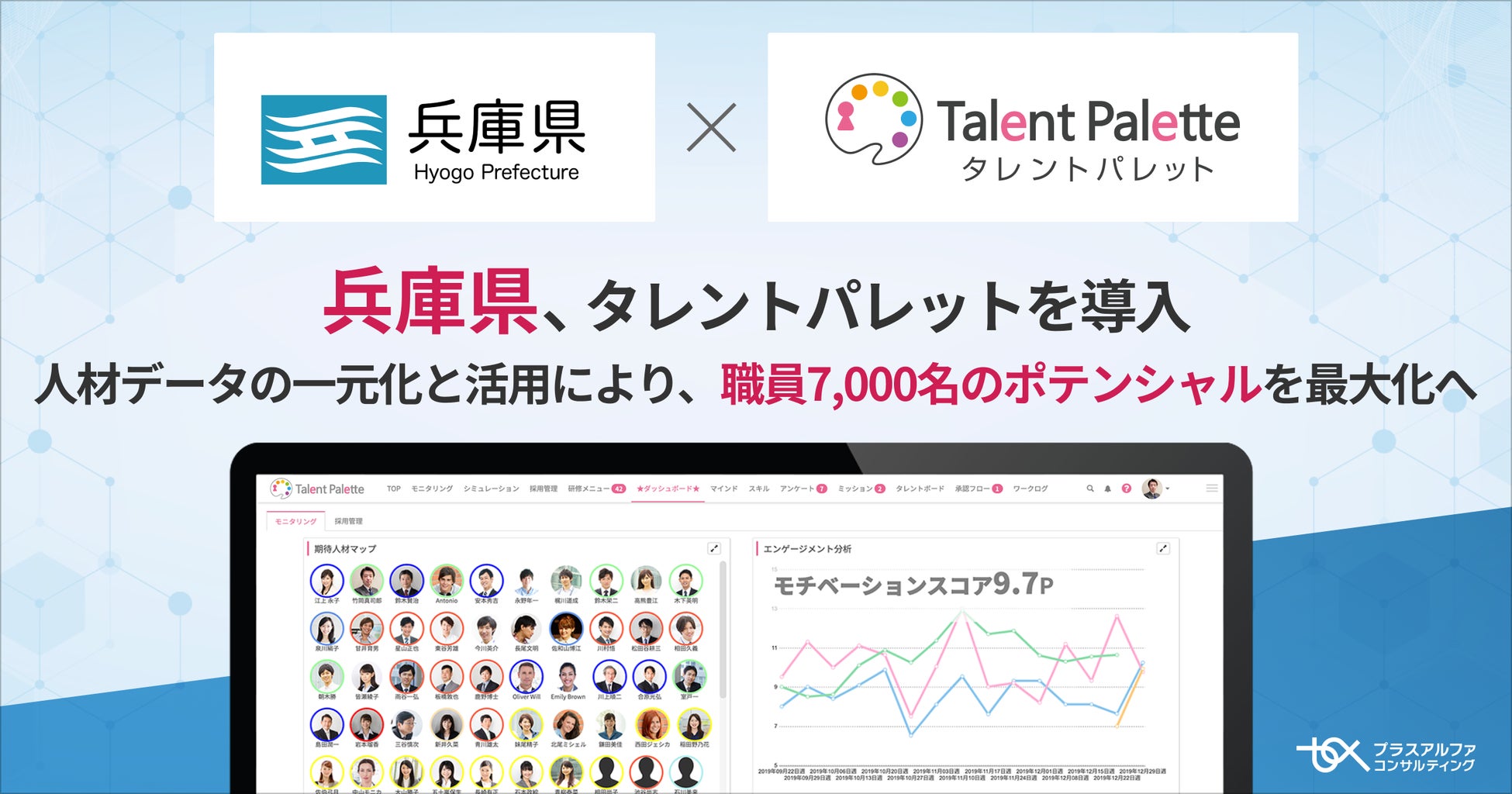 データに基づく最適配置とキャリア自律を推進するため、兵庫県がタレントマネジメントシステム「タレントパレット」を導入