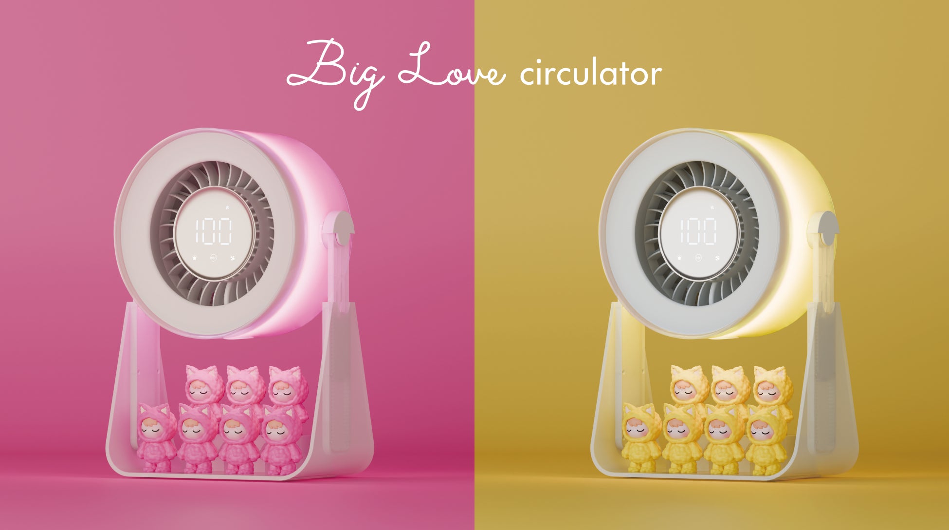 推しを飾って、推し色にかがやく。飾る・光る・送風、三役こなす“推し活”サーキュレーター