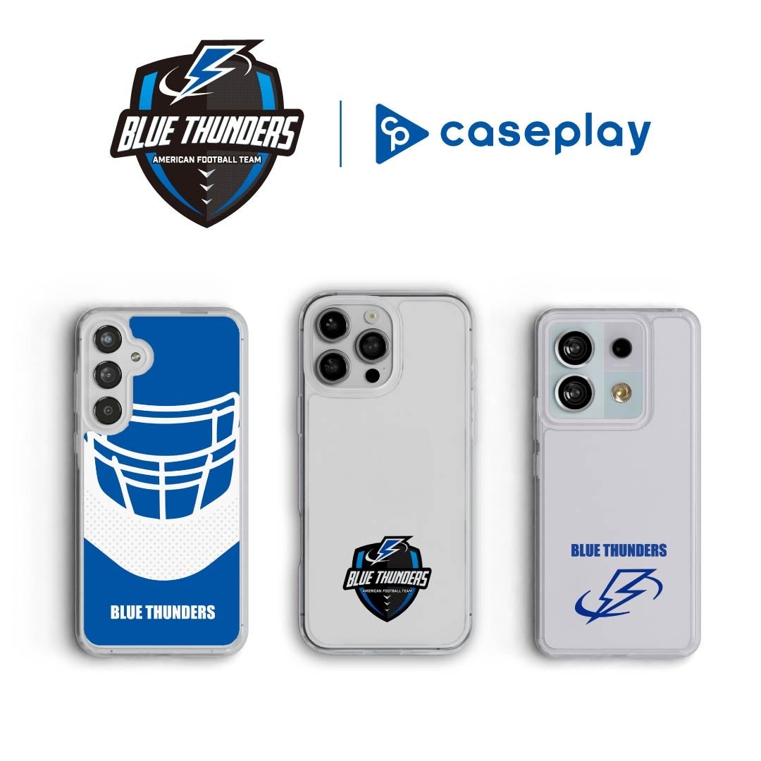 caseplayから市川市を拠点とする社会人アメフトチーム「BLUE THUNDERS」(ブルーサンダース)のチームロゴやエンブレムをモチーフにしたテックアクセサリーが登場！
