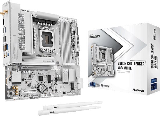 ASRockから、ホワイトカラーのIntel B860チップセット搭載 MicroATX ゲーミングマザーボード『B860M Challenger WiFi White』を発売