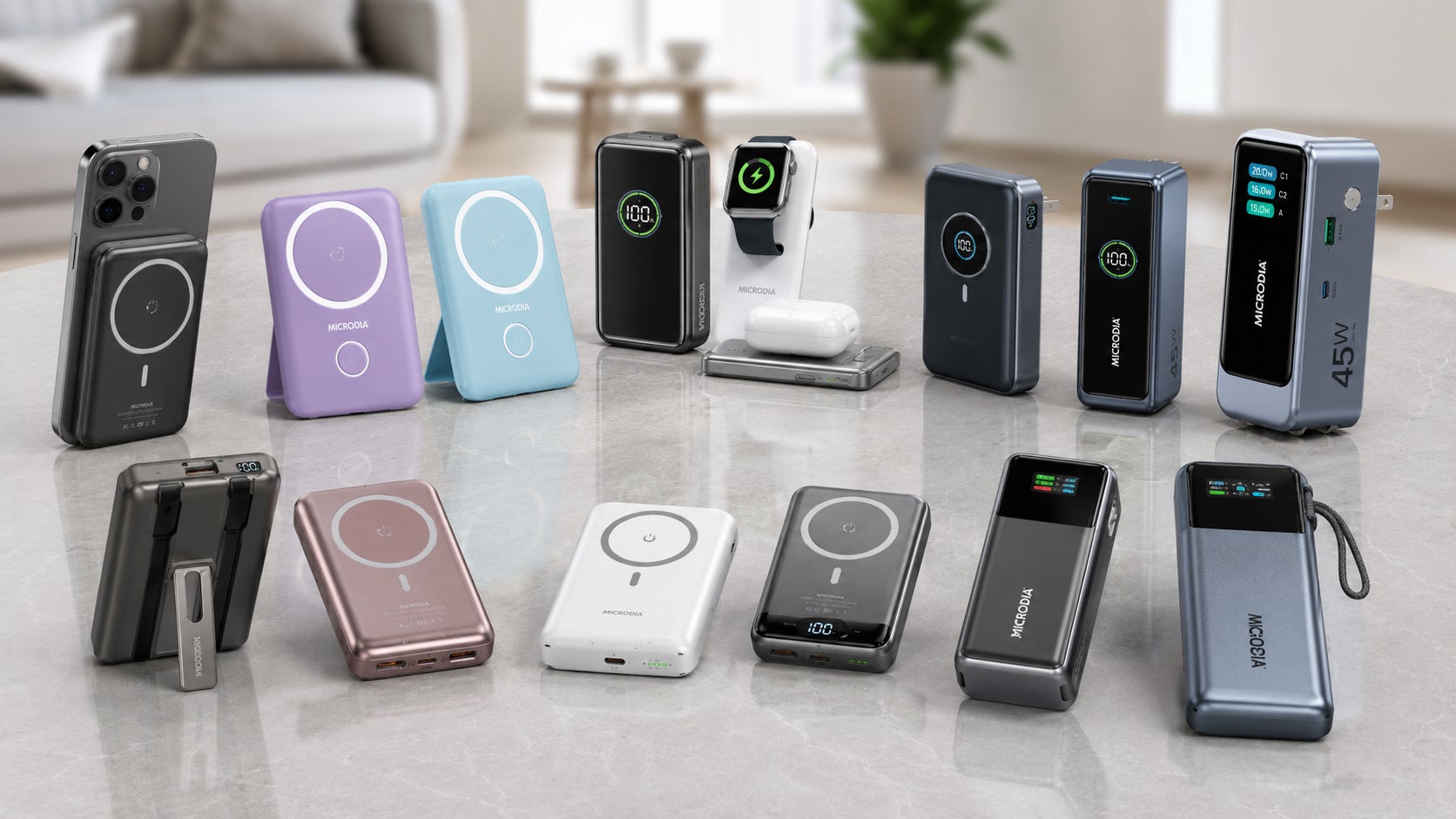 MICRODIA、薄型・Qi2・次世代バッテリー・スマートディスプレイ対応のモバイルバッテリーシリーズを日本市場向けに提案開始