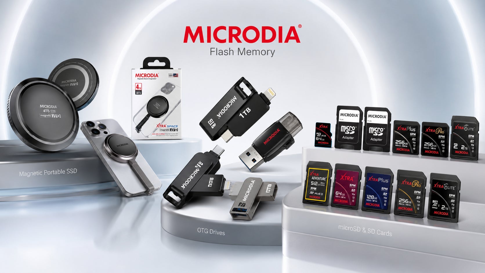 スマホ容量不足や4K動画保存に対応。MICRODIA、MagSafe対応SSD・OTGドライブ・microSD製品の国内取扱いを開始