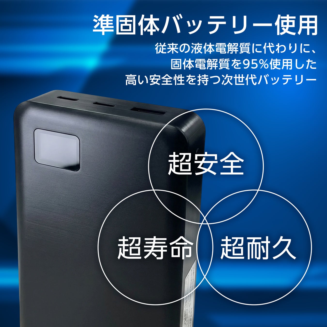 夏の猛暑や航空規制も安心。次世代「準固体電池」×「11種類の保護機能」搭載モバイルバッテリー、3モデル同時発売