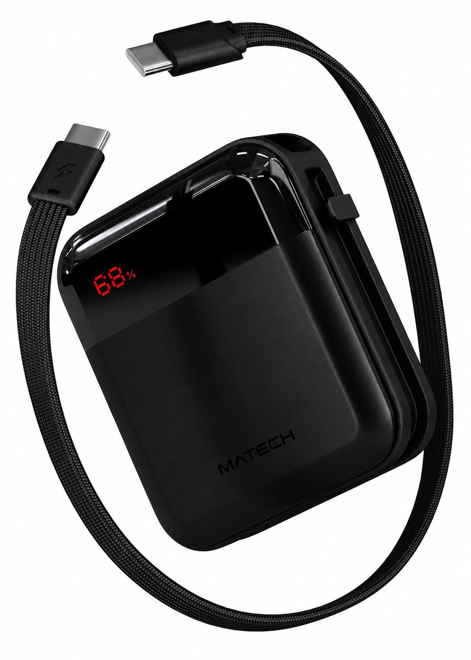 【MATECH】手のひらサイズで35W高出力。ケーブル一体型モバイルバッテリー「PowerMini 10000」新登場