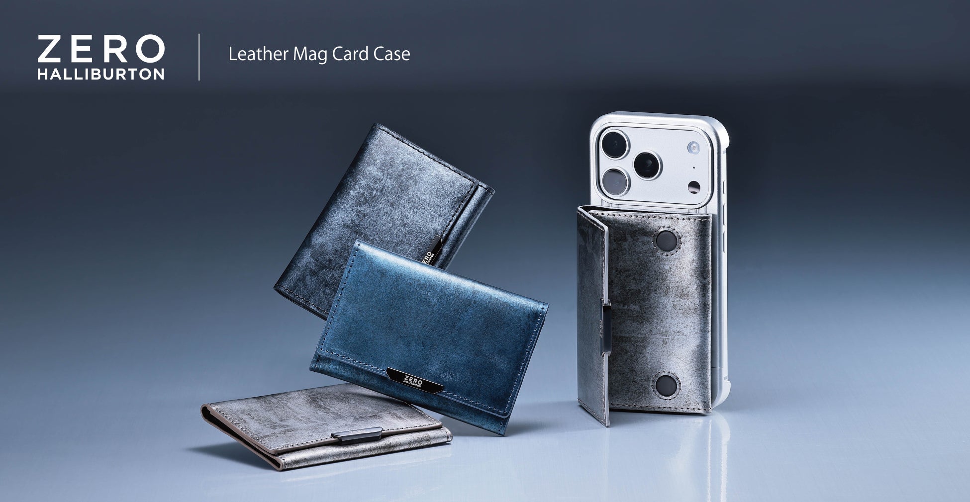 【ZERO HALLIBURTON×UNICASE】日本製箔レザーを採用したMagSafe対応カードケース「Leather Mag Card Case」5/20より販売開始