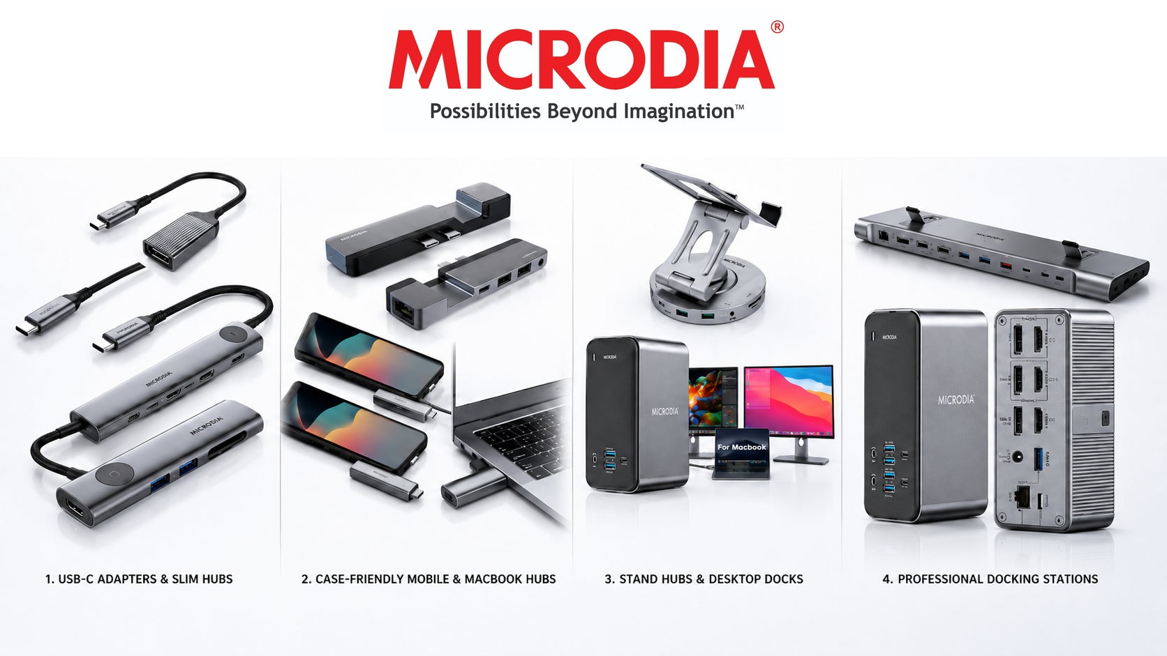 USB-Cポート不足を一気に解決。MICRODIA、iPhone・iPad・MacBook対応HUB・ドッキングステーションを法人向けに提案開始