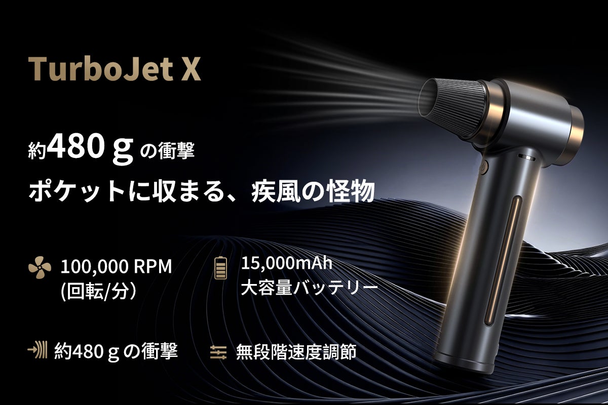 5月22日（金）午前11時にCAMPFIREにて先行販売スタート[1台4役]持ち運べる嵐!!次世代エアガン【TurboJet X】が登場！