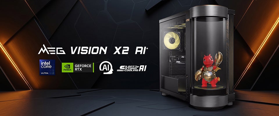 MSIがMEG Vision X2 AI⁺を発表：エージェンティックAI コンパニオンを搭載した世界初のゲーミングデスクトップ